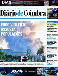 Capa do Diário de Coimbra de segunda-feira, 21 de setembro de 2026