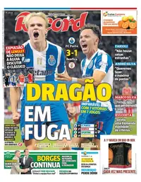Capa do Record de segunda-feira, 21 de setembro de 2026
