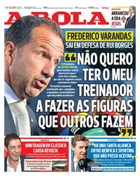 Capa do A Bola de terça-feira, 22 de setembro de 2026