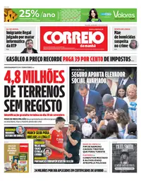 Capa do Correio da Manhã de terça-feira, 22 de setembro de 2026