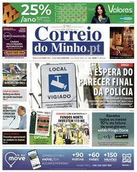 Capa do Correio do Minho de terça-feira, 22 de setembro de 2026