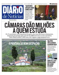 Capa do Diário de Notícias da Madeira de terça-feira, 22 de setembro de 2026