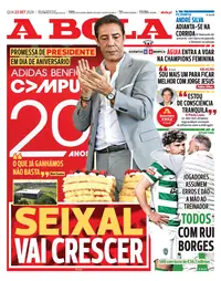 Capa do A Bola de quarta-feira, 23 de setembro de 2026