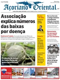 Capa do Açoriano Oriental de quarta-feira, 23 de setembro de 2026
