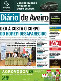 Capa do Diário de Aveiro de quarta-feira, 23 de setembro de 2026