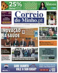 Capa do Correio do Minho de quinta-feira, 24 de setembro de 2026