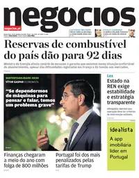 Capa do Jornal de Negócios de quinta-feira, 24 de setembro de 2026