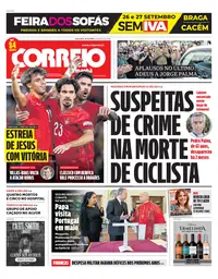 Capa do Correio da Manhã de sexta-feira, 25 de setembro de 2026