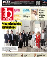 Capa do Diário As Beiras de sexta-feira, 25 de setembro de 2026