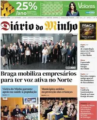 Capa do Diário do Minho de sexta-feira, 25 de setembro de 2026