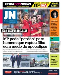 Capa do Jornal de Notícias de sexta-feira, 25 de setembro de 2026