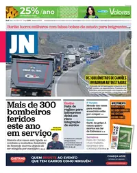 Capa do Jornal de Notícias de sábado, 26 de setembro de 2026