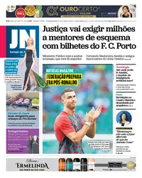 Capa do Jornal de Notícias de domingo, 27 de setembro de 2026