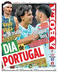 Capa do A Bola de segunda-feira, 28 de setembro de 2026