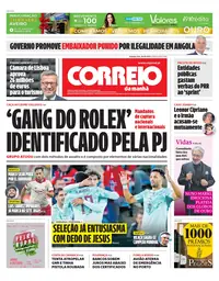 Capa do Correio da Manhã de segunda-feira, 28 de setembro de 2026