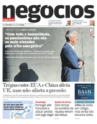 Capa do Jornal de Negócios de segunda-feira, 28 de setembro de 2026