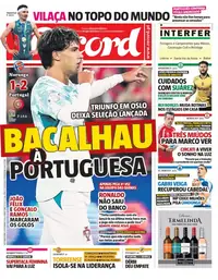 Capa do Record de segunda-feira, 28 de setembro de 2026