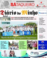 Capa do Diário do Minho de terça-feira, 29 de setembro de 2026