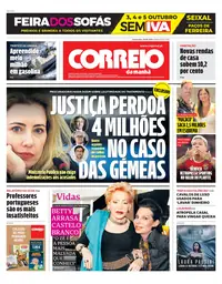 Capa do Correio da Manhã de quarta-feira, 30 de setembro de 2026