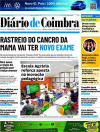 Capa do Diário de Coimbra de quarta-feira, 30 de setembro de 2026