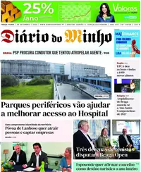 Capa do Diário do Minho de quarta-feira, 30 de setembro de 2026