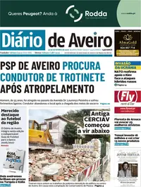 Capa do Diário de Aveiro de quinta-feira, 1 de outubro de 2026