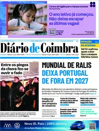 Capa do Diário de Coimbra de quinta-feira, 1 de outubro de 2026