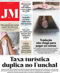 Capa do Jornal da Madeira de quinta-feira, 1 de outubro de 2026