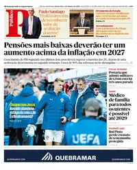 Capa do Público de quinta-feira, 1 de outubro de 2026