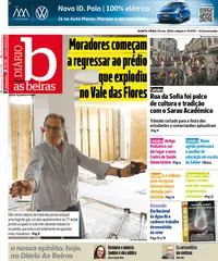 Capa do Diário As Beiras de sexta-feira, 2 de outubro de 2026
