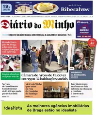 Capa do Diário do Minho de sexta-feira, 2 de outubro de 2026
