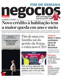 Capa do Jornal de Negócios de sexta-feira, 2 de outubro de 2026