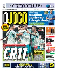 Capa do O Jogo de sexta-feira, 2 de outubro de 2026