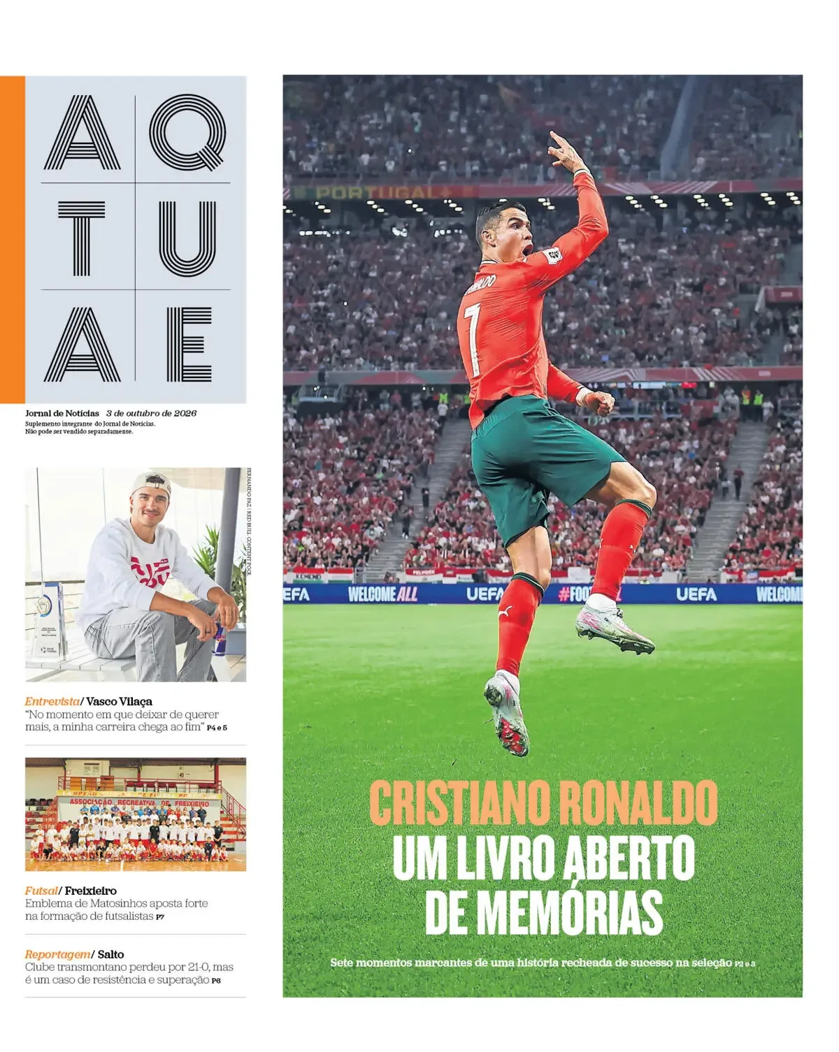 Capa do Ataque de sábado, 3 de outubro de 2026