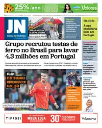 Capa do Jornal de Notícias de sábado, 3 de outubro de 2026