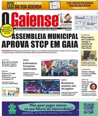 Capa do O Gaiense de sábado, 3 de outubro de 2026