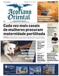 Capa do Açoriano Oriental de domingo, 4 de outubro de 2026