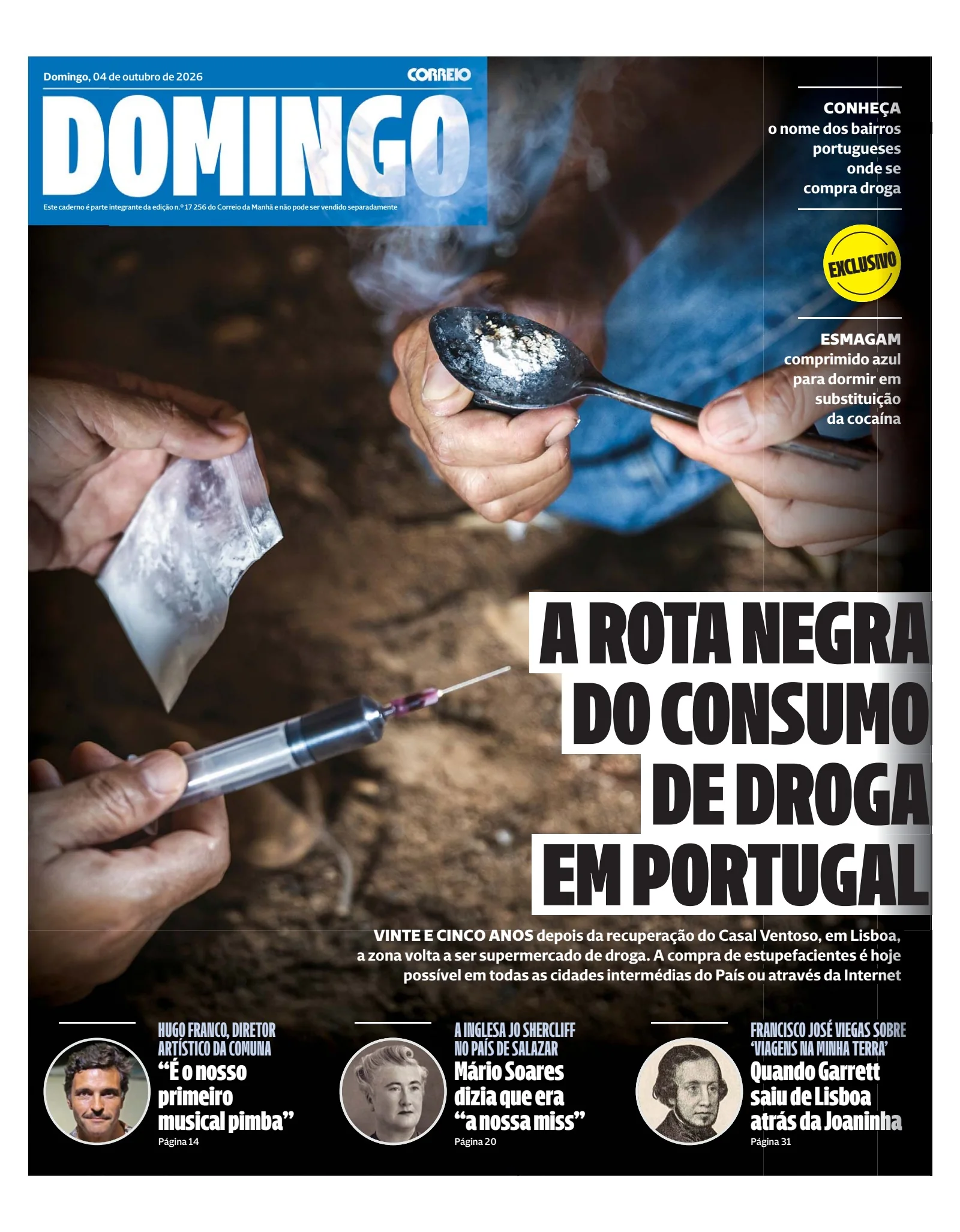 Capa do Domingo de domingo, 4 de outubro de 2026