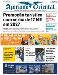 Capa do Açoriano Oriental de segunda-feira, 5 de outubro de 2026