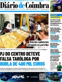 Capa do Diário de Coimbra de segunda-feira, 5 de outubro de 2026