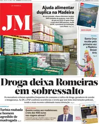 Capa do Jornal da Madeira de segunda-feira, 5 de outubro de 2026