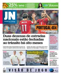 Capa do Jornal de Notícias de segunda-feira, 5 de outubro de 2026