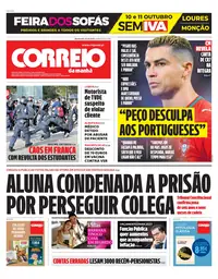 Capa do Correio da Manhã de quarta-feira, 7 de outubro de 2026