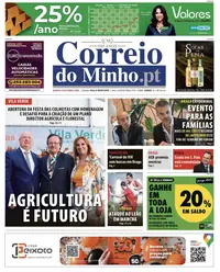 Capa do Correio do Minho de quinta-feira, 8 de outubro de 2026