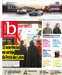 Capa do Diário As Beiras de quinta-feira, 8 de outubro de 2026