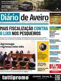 Capa do Diário de Aveiro de quinta-feira, 8 de outubro de 2026