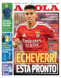 Capa do A Bola de sexta-feira, 9 de outubro de 2026