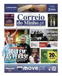 Capa do Correio do Minho de sexta-feira, 9 de outubro de 2026