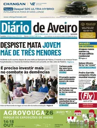 Capa do Diário de Aveiro de sexta-feira, 9 de outubro de 2026