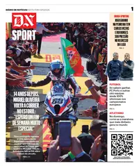 Capa do DN Sport de sexta-feira, 9 de outubro de 2026
